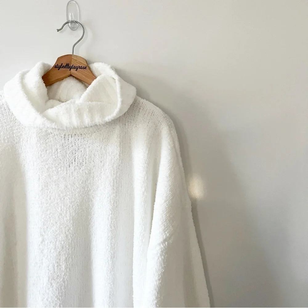 NWT ATM Anthony Thomas Melillo Chalk Turtleneck Chenille Sweater Dress - Picture 8 of 16